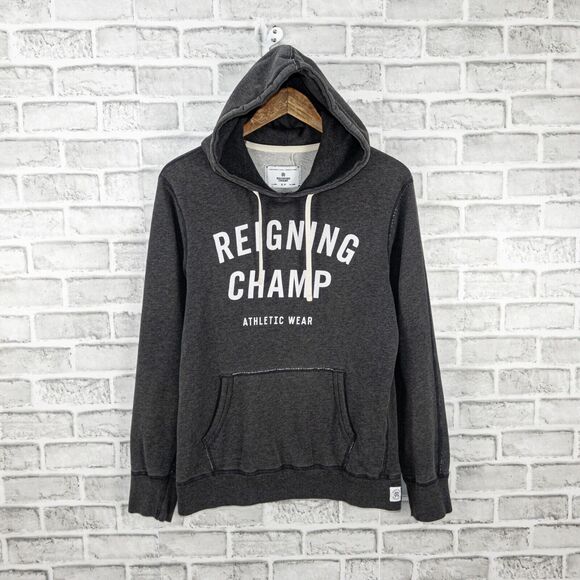 REIGNING CHAMP Men's Terry Pullover Hoodie Sweater in Gray size Small - Picture 1 of 8